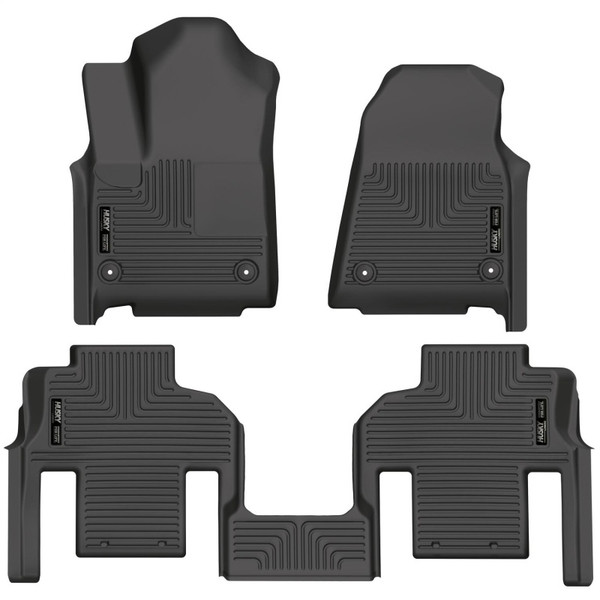 Husky Liners 2022 Jeep Wagoneer (2nd Row Bucket) Weatherbeater Black Front & 2nd Seat Floor Liners - 99061
