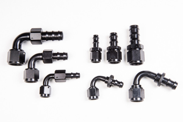 Radium Engineering 8AN 90Deg Pushlok Hose End - 14-0208