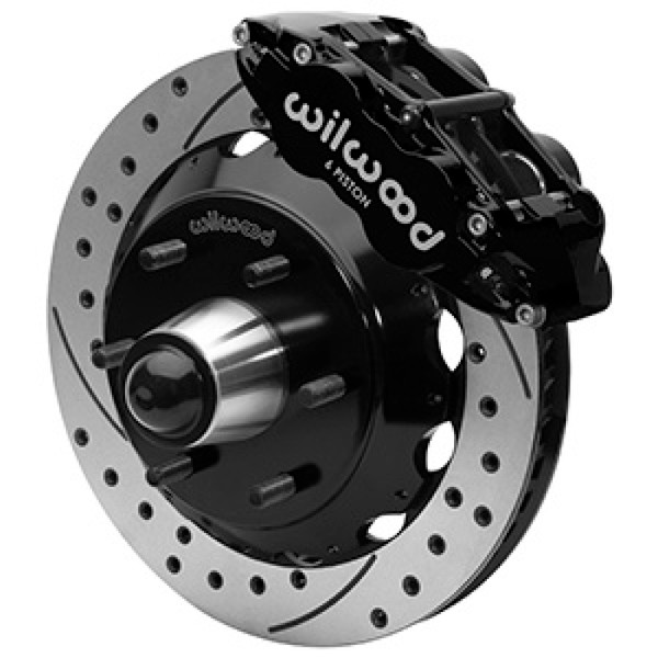 Wilwood 63-87 C10 CPP Spindle FNSL6R Front BBK 13in Drilled/Slotted 6x5.5 BC - Black - 140-16457-D
