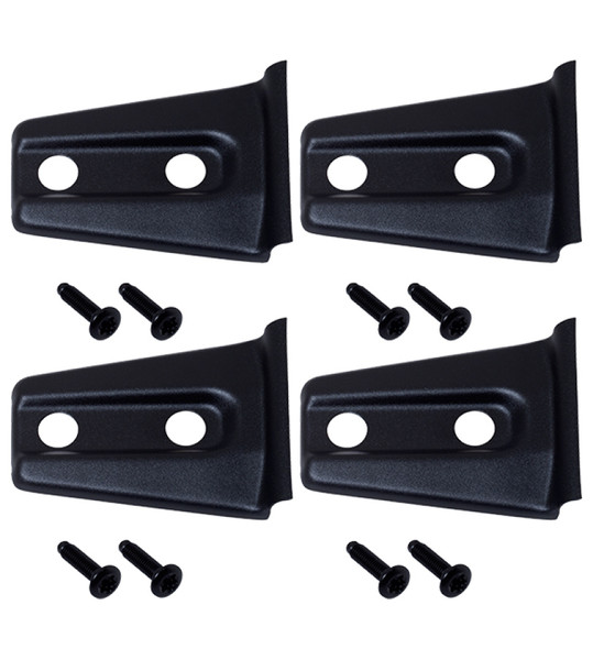 Kentrol 07-18 Jeep Wrangler JK Door Hinge Overlays 4 Pieces 2 Door - Textured Black - 80020