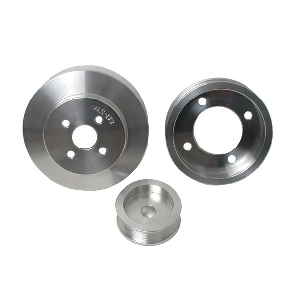 BBK 1554 3 pc Aluminum Underdrive Pulley Kit For Ford Small Block NEW