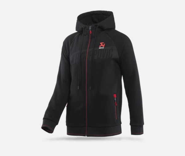 Akrapovic Mens Corpo Zip Hoodie Black - Large - 802057