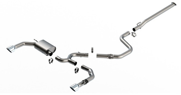 Borla 22-23 Hyundai Elantra N 2.0L 4 CYL. TURBO AT/MT ATAK Catback Exhaust Bright Chrome - 140925