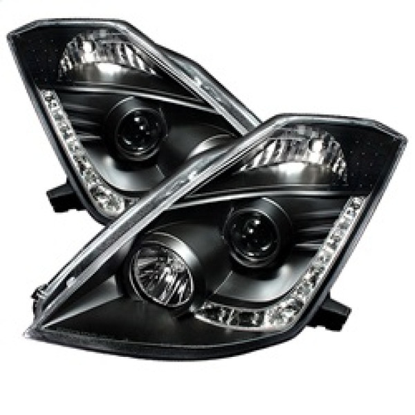 Spyder Auto 5032225 DRL LED Projector Headlights Xenon/HID Pair Black NEW