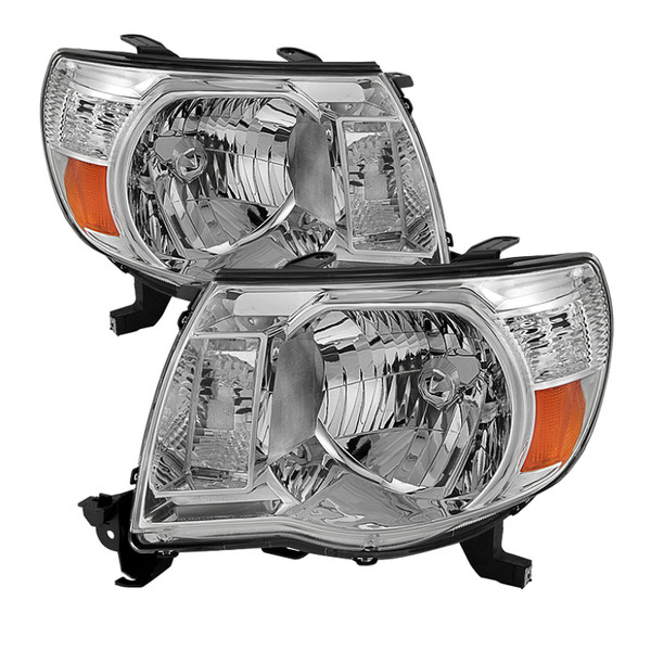Xtune Toyota Tacoma 05-11 Amber Crystal Headlights Chrome HD-JH-TT05-AM-C - 5073891