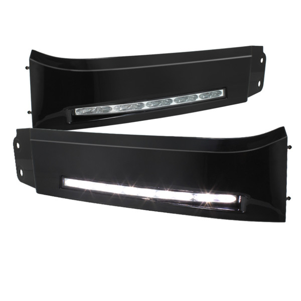Spyder 5077714 Daytime LED Running Lights; Black For 07-13 Toyota Tundra