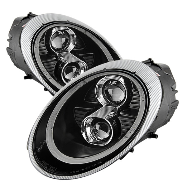 Spyder 5080103 DRL LED Projector HeadLights For 05-09 Porsche 911 997 NEW
