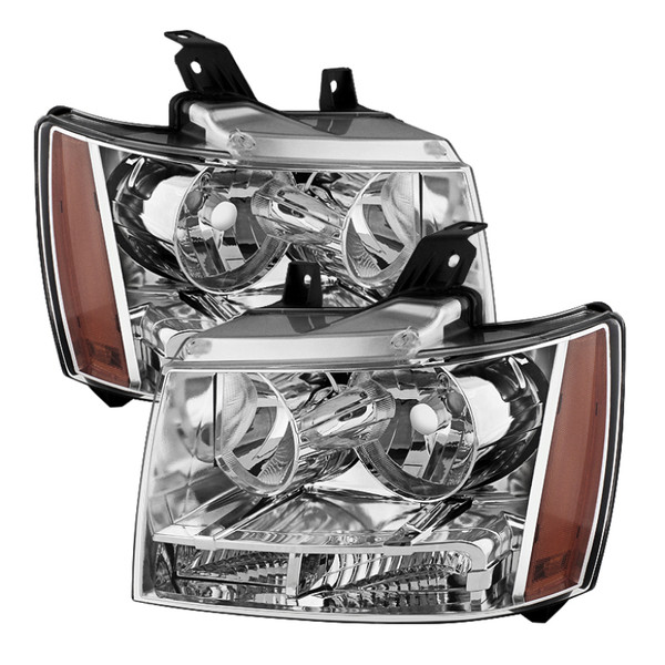 Xtune Chevy Suburban 1500/2500 07-14 Crystal Headlights Chrome HD-JH-CSUB07-AM-C - 9022760