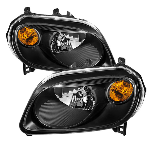 Xtune 9023828 Crystal Headlights Black For Chevy HHR 06-11 NEW
