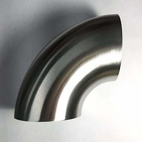 Stainless Bros 3.5in Diameter 1D / 3.5in CLR 90 Degree Bend NO LEG - 601-08956-3100
