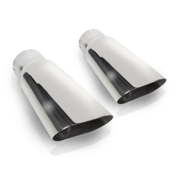 Stainless Works 7090300 3" Flat Oval Style Polished Exhaust Tips
