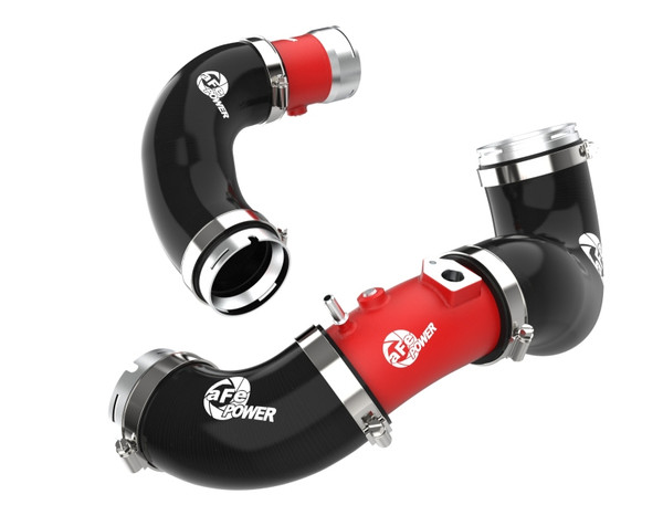 aFe BladeRunner 22-23 Kia Stinger L4-2.5L (t) Aluminum Hot and Cold Charge Pipe Kit - Red - 46-20694-R