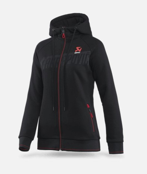 Akrapovic Womens Corpo Zip Hoodie Black - Small - 802062
