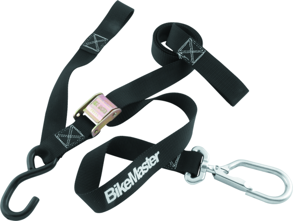 BikeMaster Tiedown 1-1/2in Swivel Softhook - Black - 100541