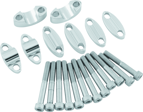 BikeMaster Aluminum Handlebar Risers 7/8in - Silver - 151988