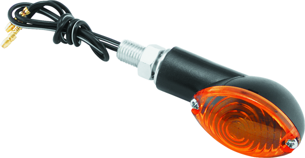 BikeMaster Ministalk Marker Light Oval - Black/Amber - 266016