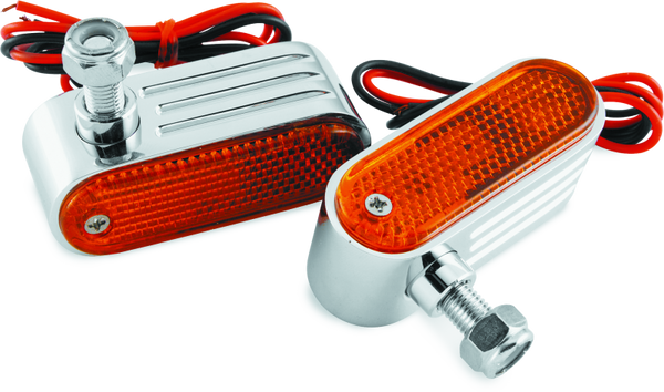 BikeMaster Marker/Side Lights 5/16in Mount Dual Bulb Amber - 410653