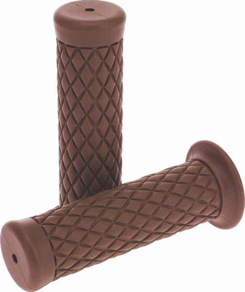 Bikers Choice 1 Inch Brown Quilted Grip - 485802