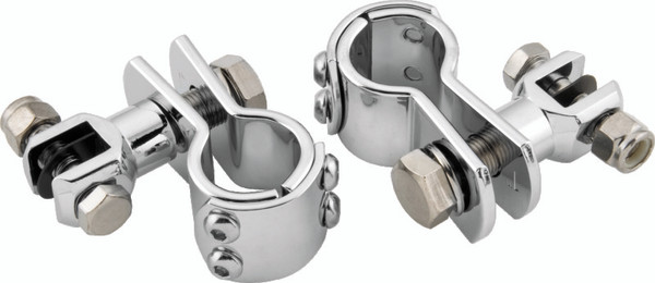 Bikers Choice Chrome Engine Guard Footpeg Mount for 1 1/4 Inch Tube. Uses Male Pegs - 489956