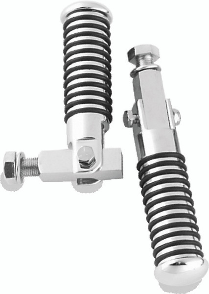 Bikers Choice 72-99 Big Twin & XL Chrome Block Mount O Ring Footpeg Kit 1/2-20 Thread - 492867