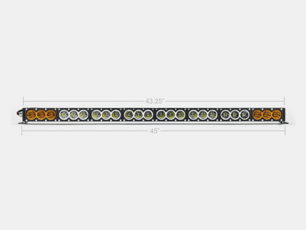 Cali Raised 43 Amber/White Dual Function Led Bar - Dual Function Wire Harness/Tall Dual Function Sw - CR2317