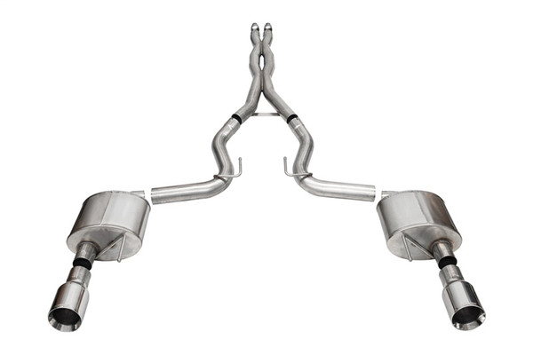 Corsa 2024 Ford Mustang GT Xtreme CatBack Exhaust Sys 3.0in Dual Rear Exit w/4.5in StraightCut Tips - 21251