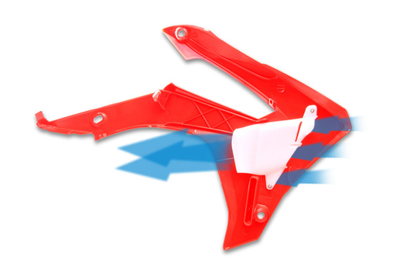 Cycra 14-17 Honda CRF250R Powerflow Radiator Shrouds - Red - 1CYC-1887-33