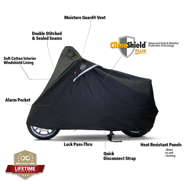 Dowco Scooter WeatherAll Plus Cover Black - Large - 05142