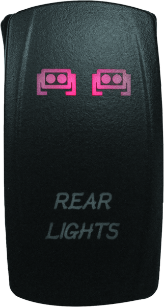 DragonFire Racing Lighted Switch Rear Light On/Off Red - 521392