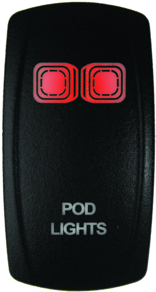 DragonFire Racing Lighted Switch On/Off Red - 522615