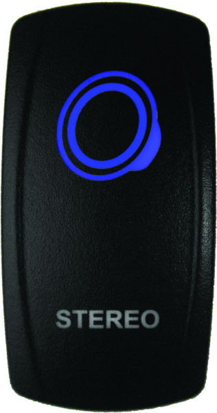 DragonFire Racing Lighted Switch Stereo On/Off Blue - 522622