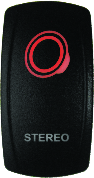 DragonFire Racing Lighted Switch Stereo On/Off Red - 522623