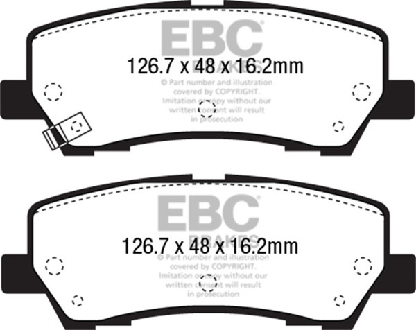 EBC 2015+ Ford Mustang 5.0L (w/Performance Package) Bluestuff Rear Brake Pads - DP53043NDX