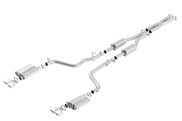 Borla fits  09-14 Dodge Challenger R/T 5.7L RWD 2Dr. Dual Rctgl. Angle S-Type CB Exhaust - Rear Split Exit - 140707