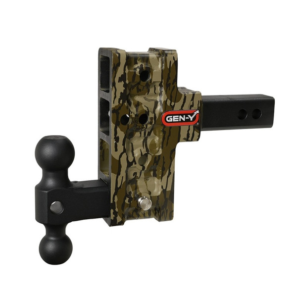 Gen-Y Mega Duty 2in Shank 5in Offset Drop 1.5K TW 10K Hitch w/GH-031 Dual-Ball - Mossy Oak - GH-414-MO