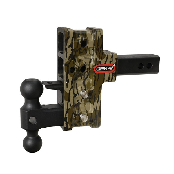 Gen-Y Mega Duty 2in Shank 5in Offset Drop 1.5K TW 10K Hitch w/GH-031 Dual-Ball/GH-032 - Mossy Oak - GH-424-MO