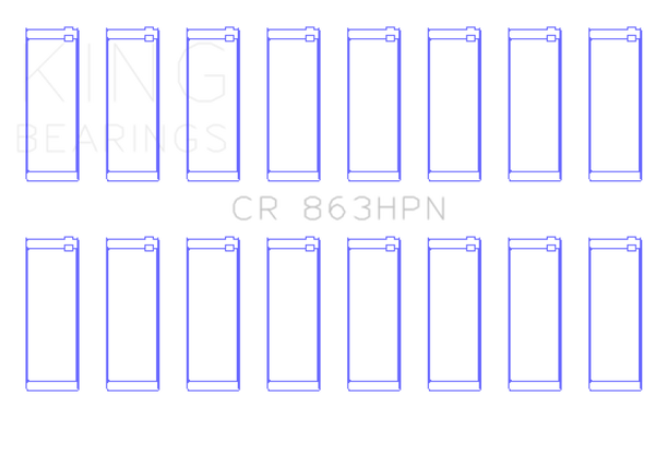 King Chrysler 361/383 (Size STD) Performance Rod Bearing Set - CR863HPN