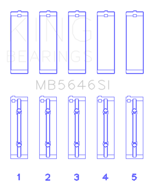 King Toyota 1AZFE/2AZFE Main Bearing Set - MB5646SI