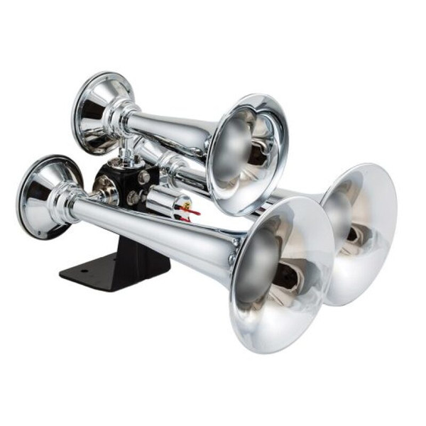 Kleinn Chrome Triple Horn/ 13.5In/11.75In/8.5In- Chrome-Plated High Impact ABS - 500