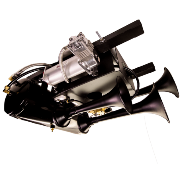 Kleinn Spare Tire Kit w/ Black Triple Horns/ 150 PSI Waterproof Air Compressor / 3.0 gal Air Tank - USTL-230