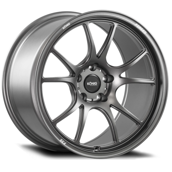 Konig Forged F3S 17X9 5X114.3 ET40 Satin Charcoal Knurled Bead - F3S9751440G