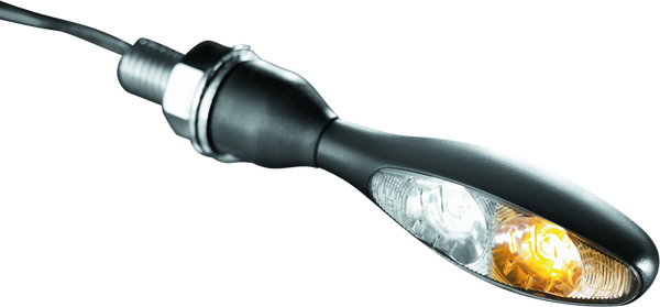 Kuryakyn Micro 1000 Clear Lens White/Amber Satin Black - 2531