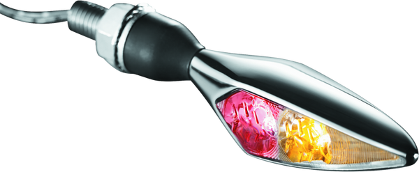 Kuryakyn Rhombus Rear Left Red/Red/Amber Chrome - 2543