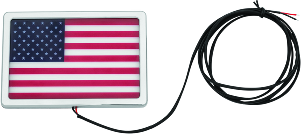 Kuryakyn Freedom Flag LED 4in X 6in Chrome - 2891