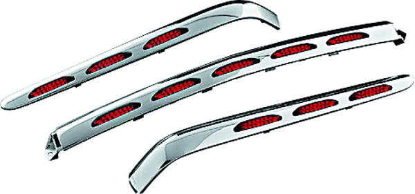 Kuryakyn L.E.D. Trunk Molding For 01-10 GL1800 Chrome Red Lens - 3201