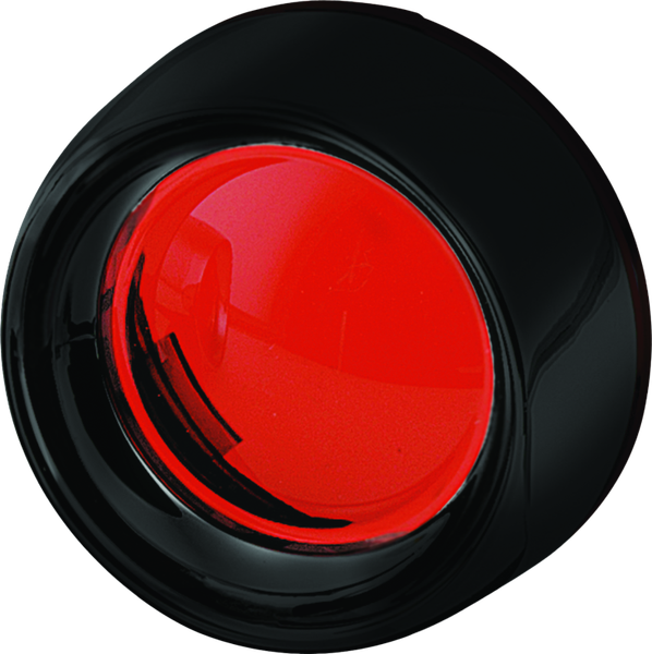 Kuryakyn Deep Dish Bezels Red Lens Gloss Black - 5482