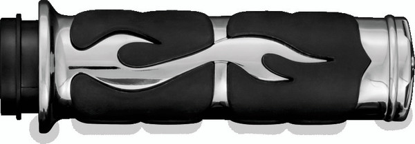 Kuryakyn ISO Flame Grips Metric Chrome - 6261