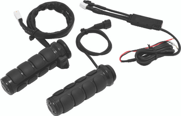 Kuryakyn Heated ISO Grips Throttle-By-Wire Gloss Black - 6472