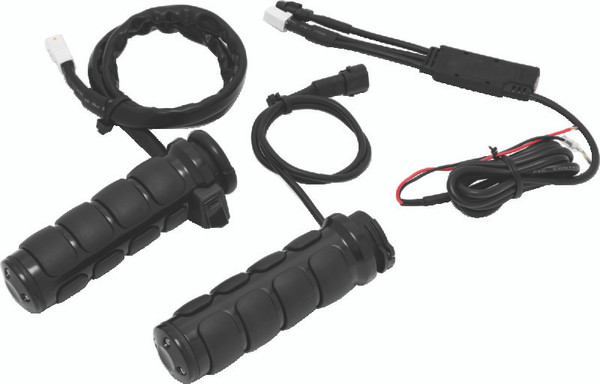 Kuryakyn Heated ISO Grips Dual Cable Gloss Black - 6473