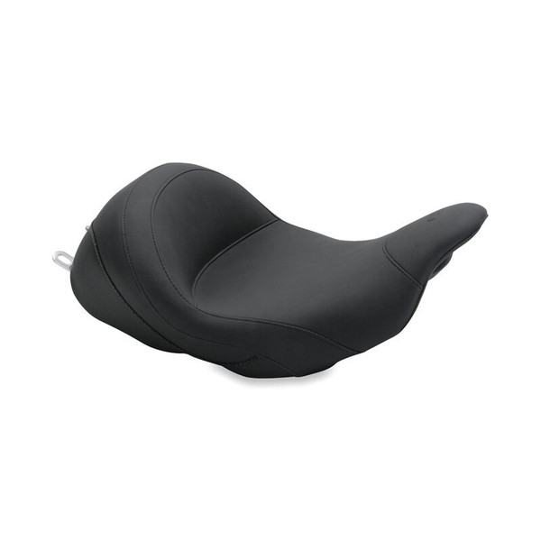 Mustang 08-21 Harley Electra Glide Std, Rd Glide, Rd King, Str Glide Lowdown Solo Seat - Black - 76078